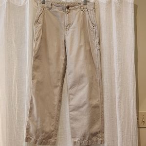 GAP Mid Rise Loose Carpenter Pants, Size 6 Petite, beige
